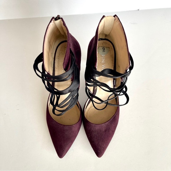 NINE WEST | Purple Elastic Detail Faux Suede Booties Sz 9 - Picture 8 of 11